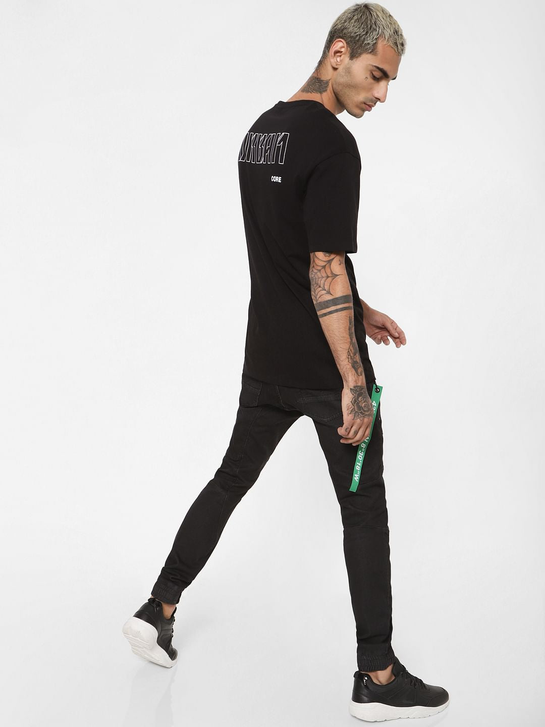 Black Stitch Line Detail Simon Anti Fit Jeans - 28/30