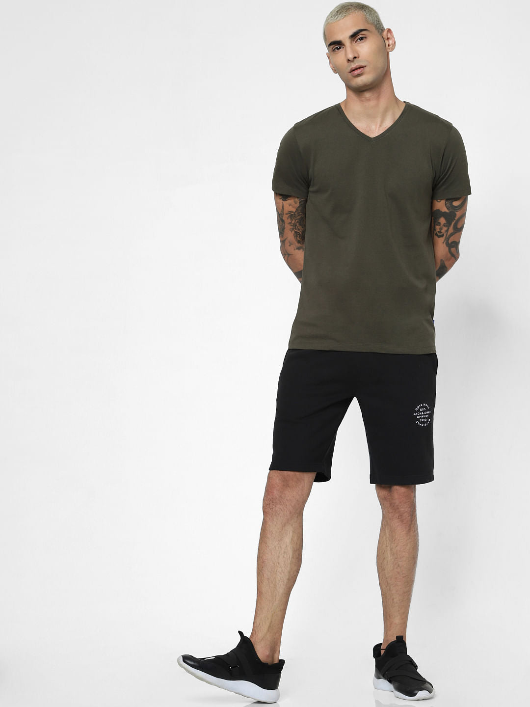 Black Drawstring Sweatshorts - S
