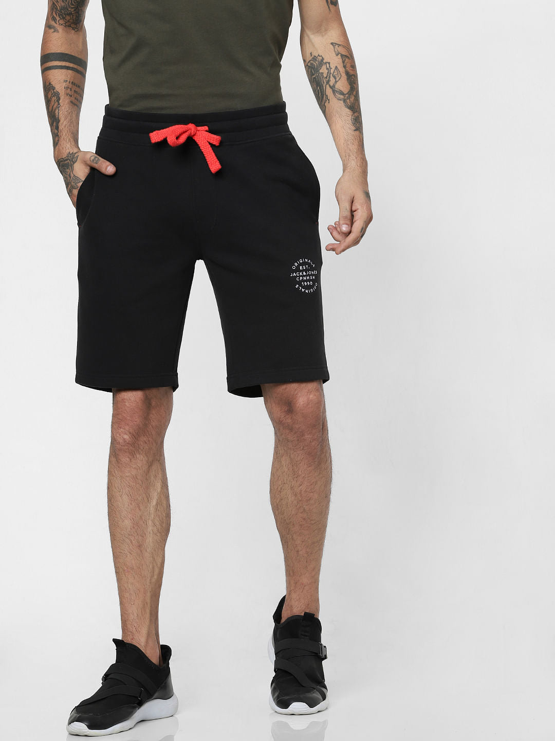 Black Drawstring Sweatshorts