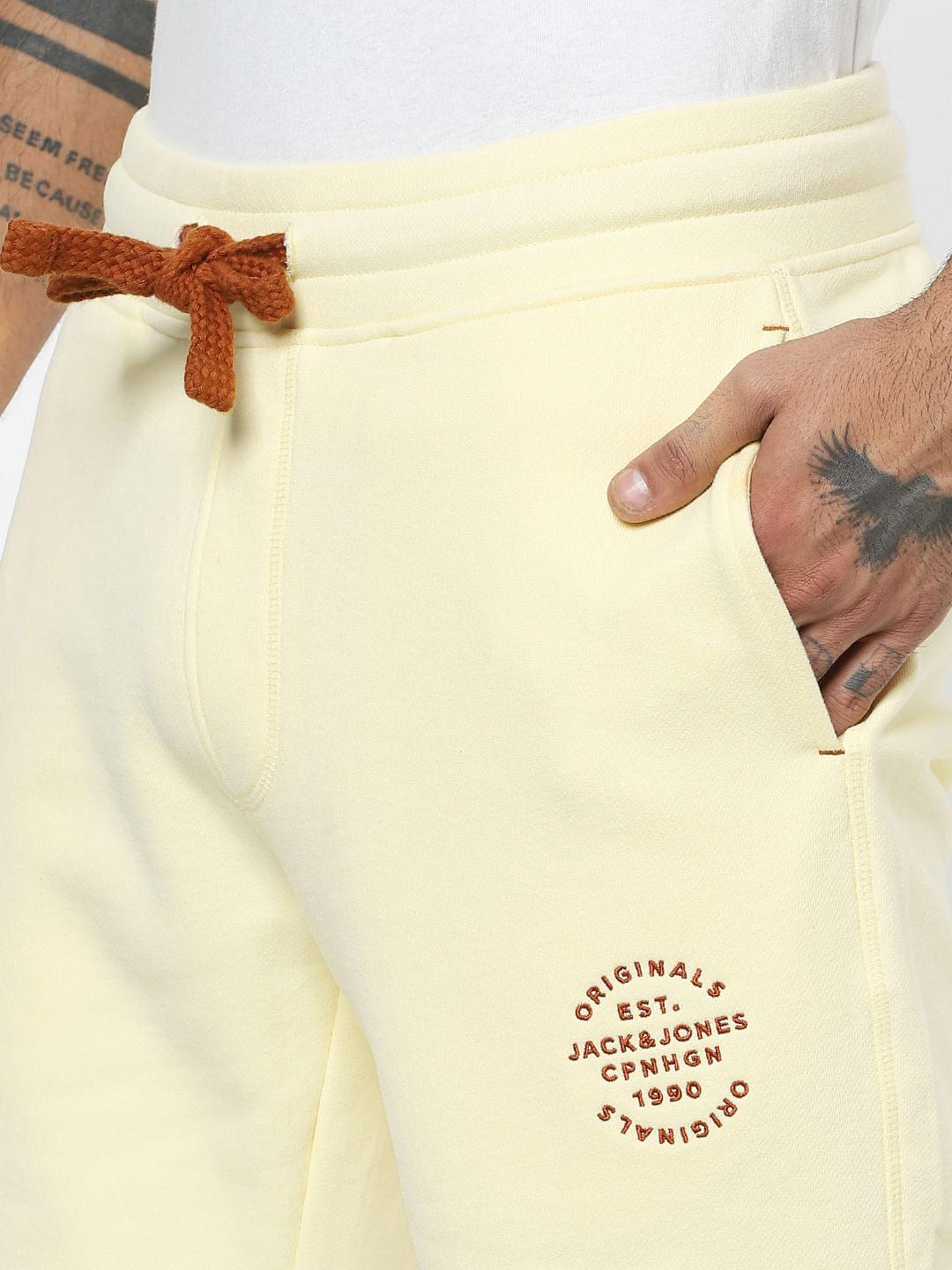 Yellow Drawstring Sweatshorts