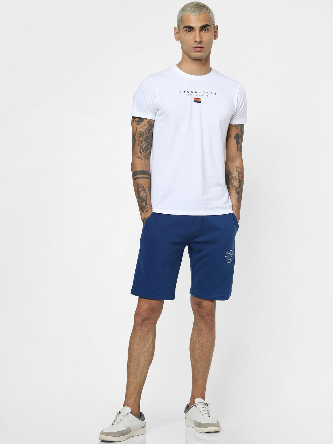 Blue Drawstring Sweatshorts - S