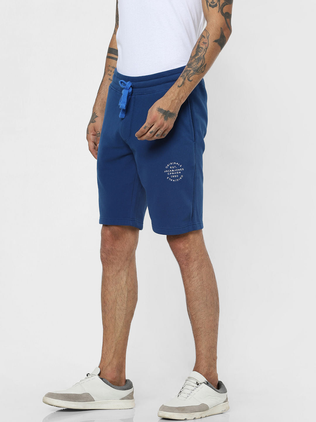 Blue Drawstring Sweatshorts