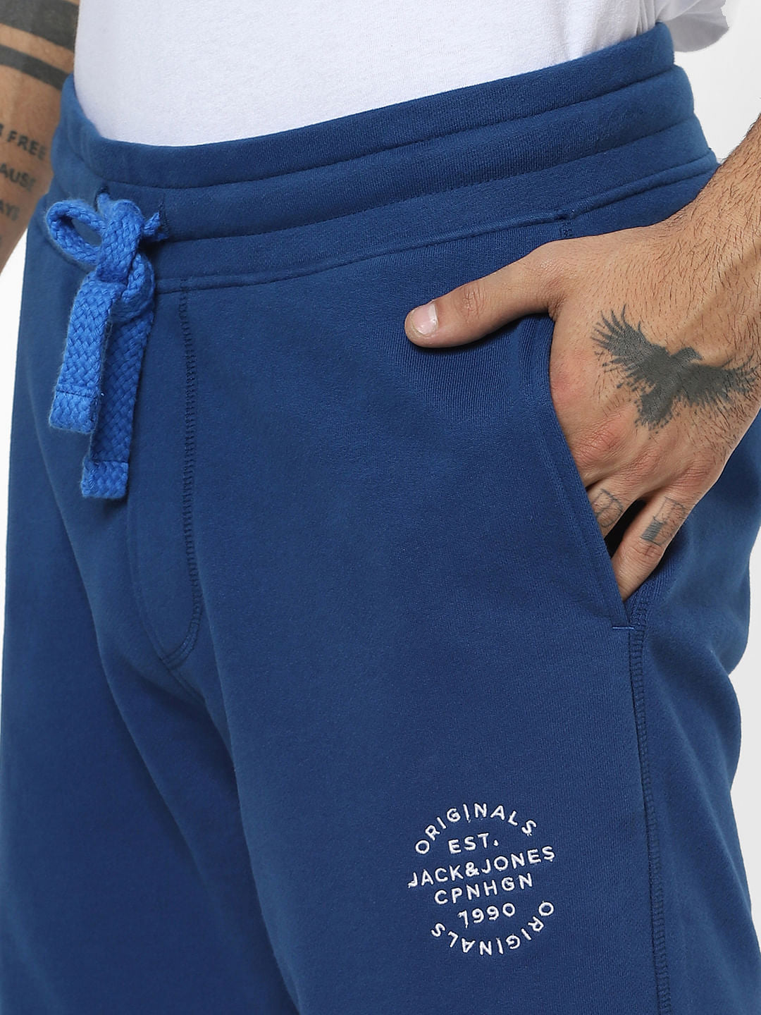 Blue Drawstring Sweatshorts