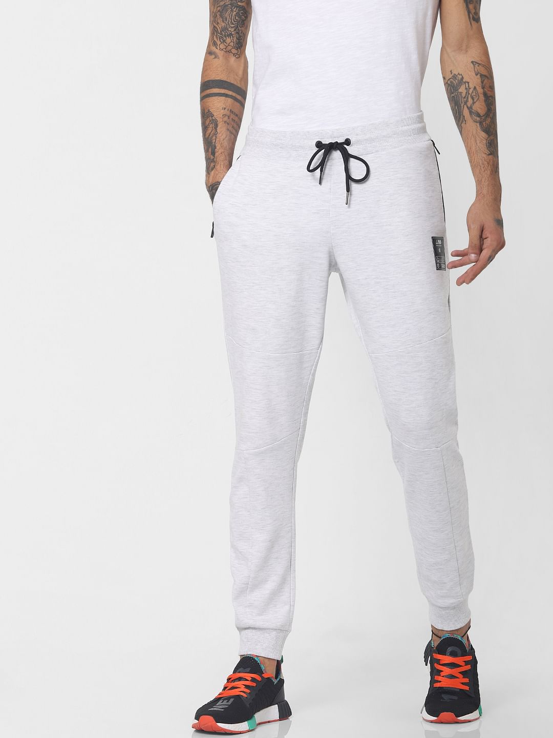 Light Grey Mid Rise Drawstring Sweatpants