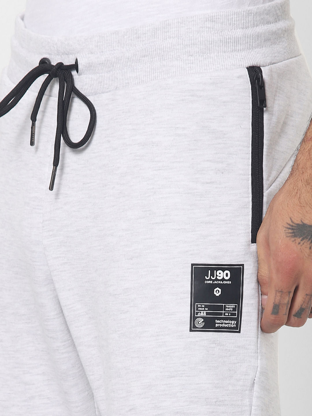 Light Grey Mid Rise Drawstring Sweatpants