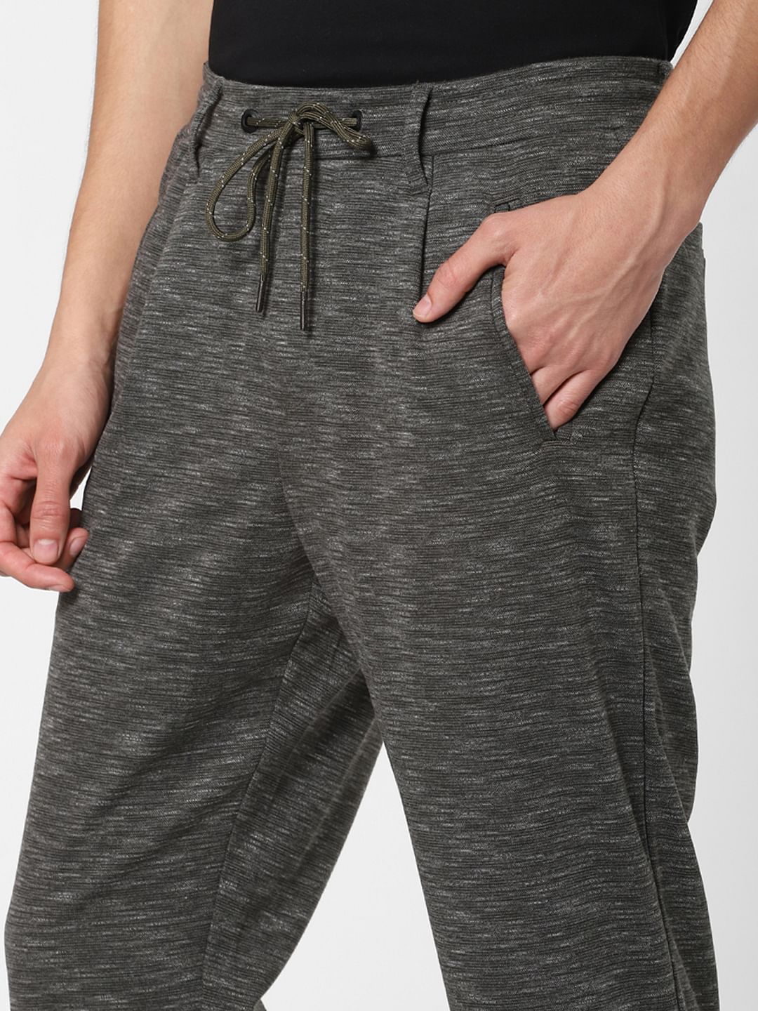 Green Mid Rise Printed Sweatpants