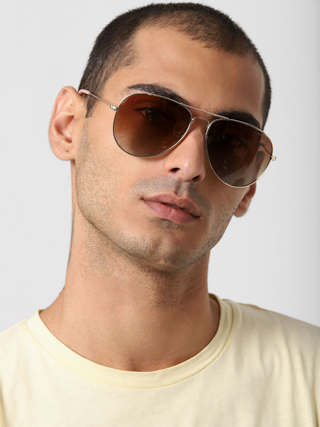 Brown Aviator Sunglasses - ONE