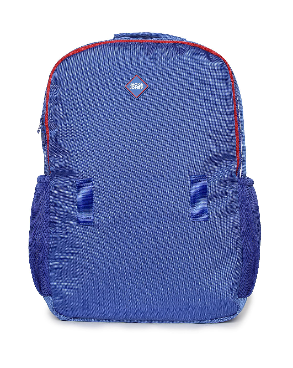 Blue Contrast Zipper Backpack - ONE