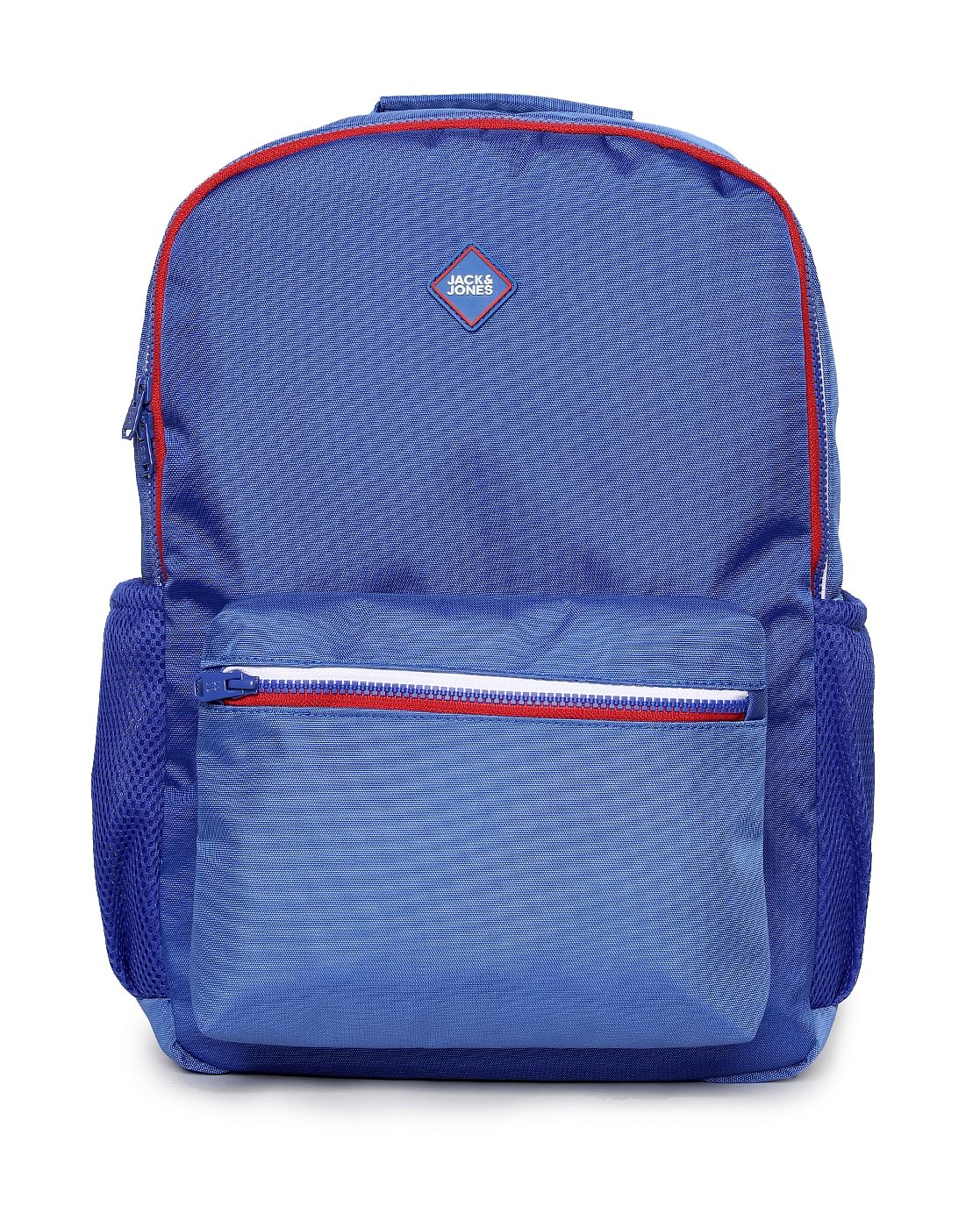 Blue Contrast Zipper Backpack
