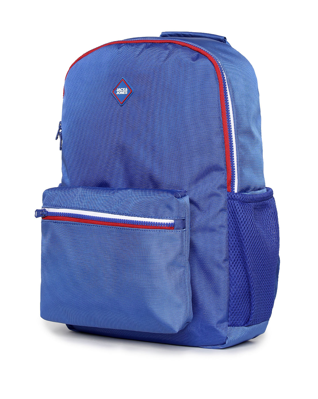 Blue Contrast Zipper Backpack