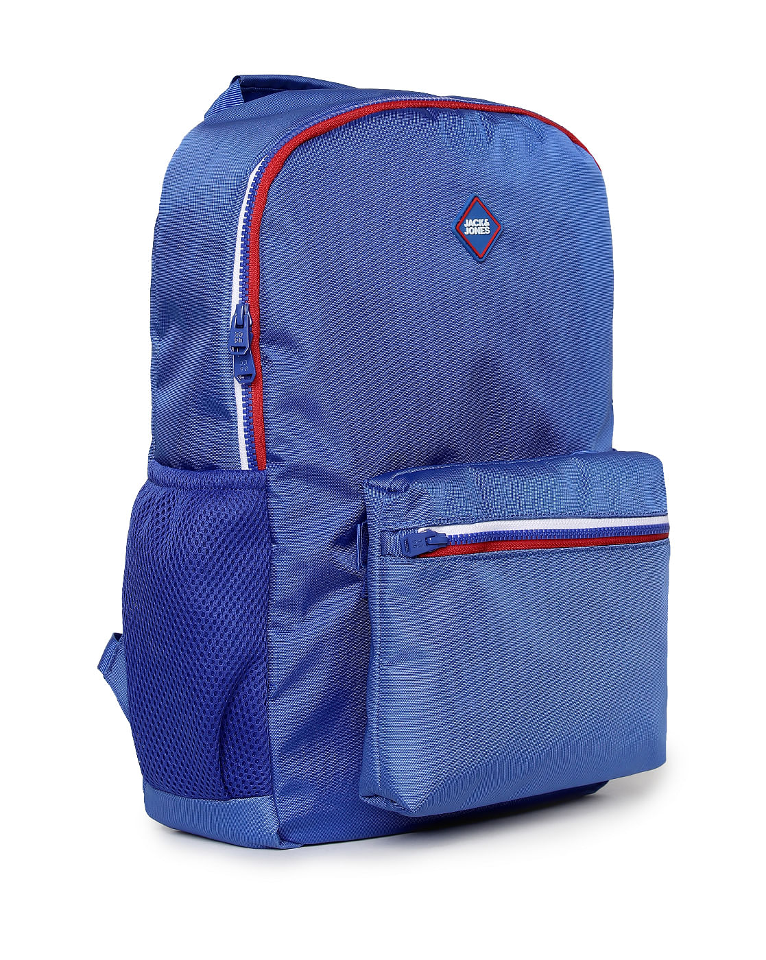 Blue Contrast Zipper Backpack