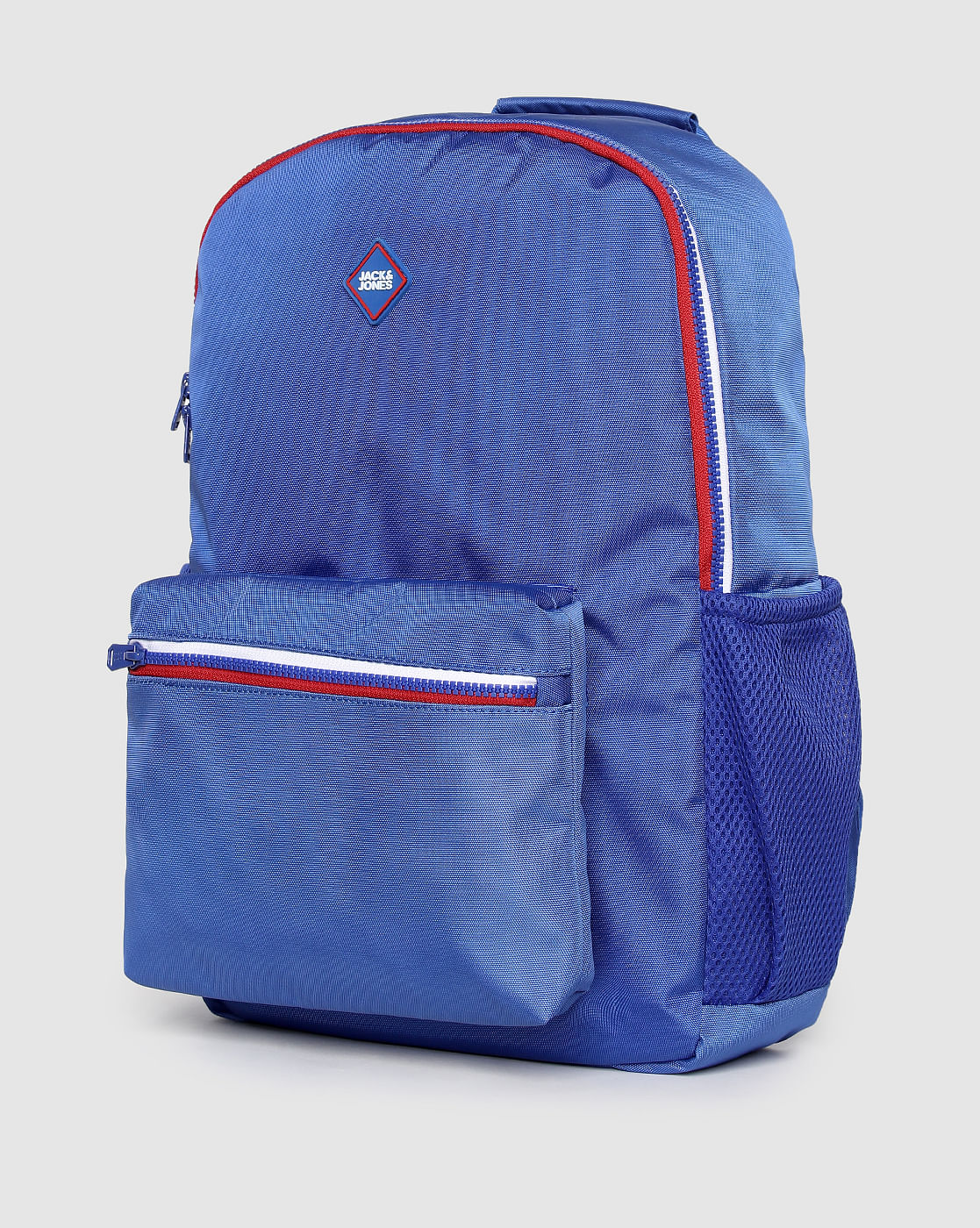 Blue Contrast Zipper Backpack