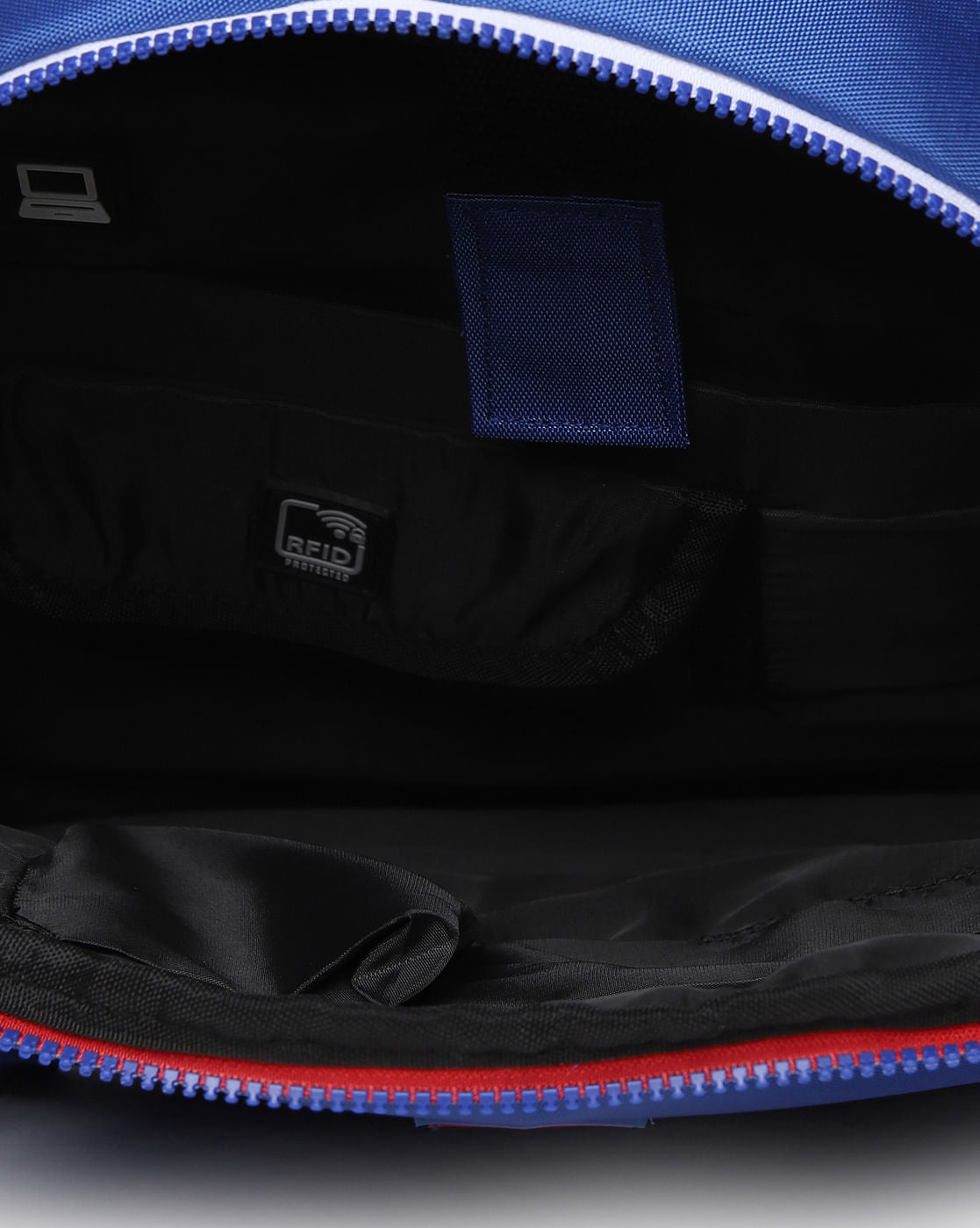 Blue Contrast Zipper Backpack