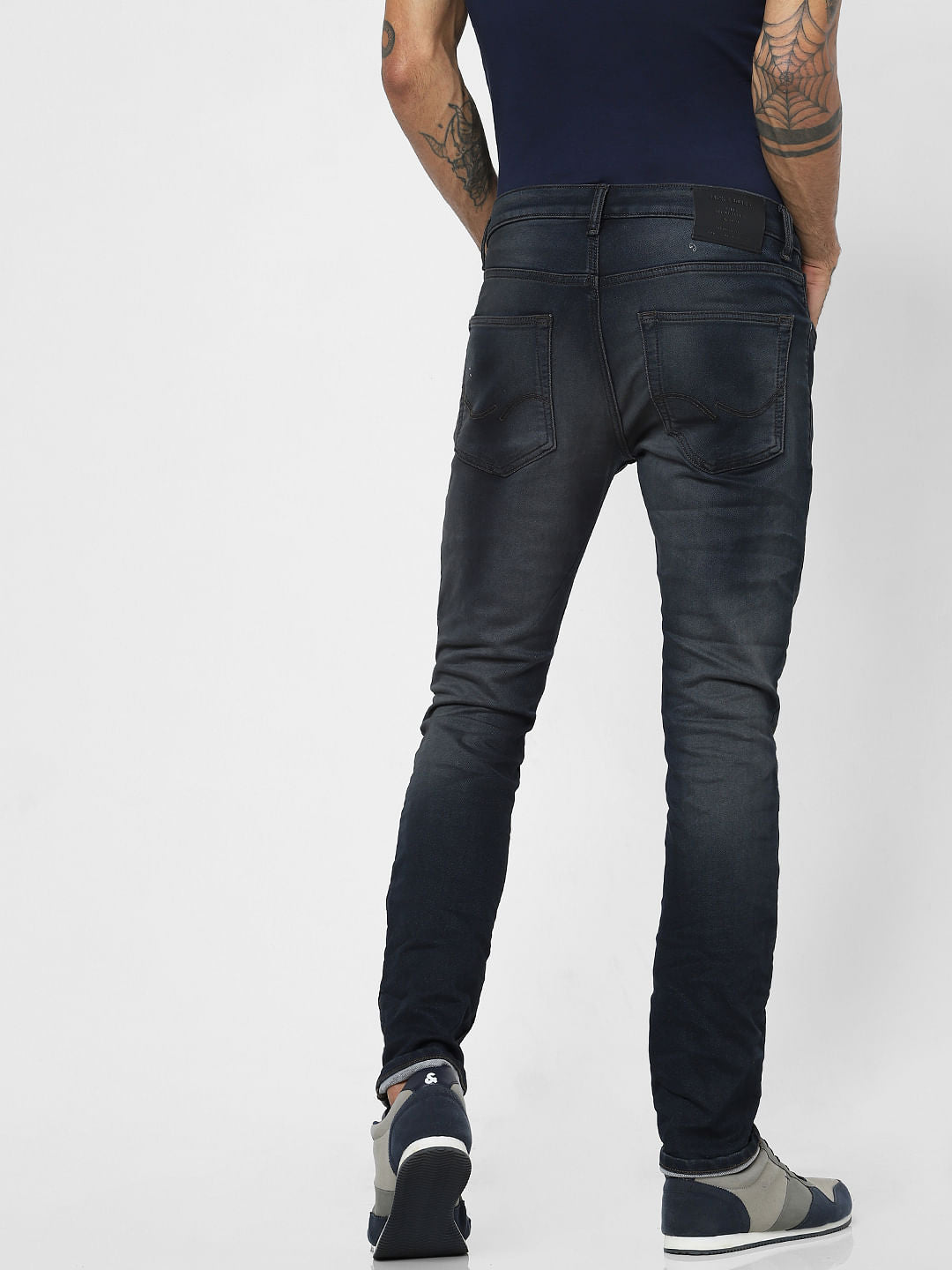 Dark Blue Low Rise Dyed Ben Skinny Jeans