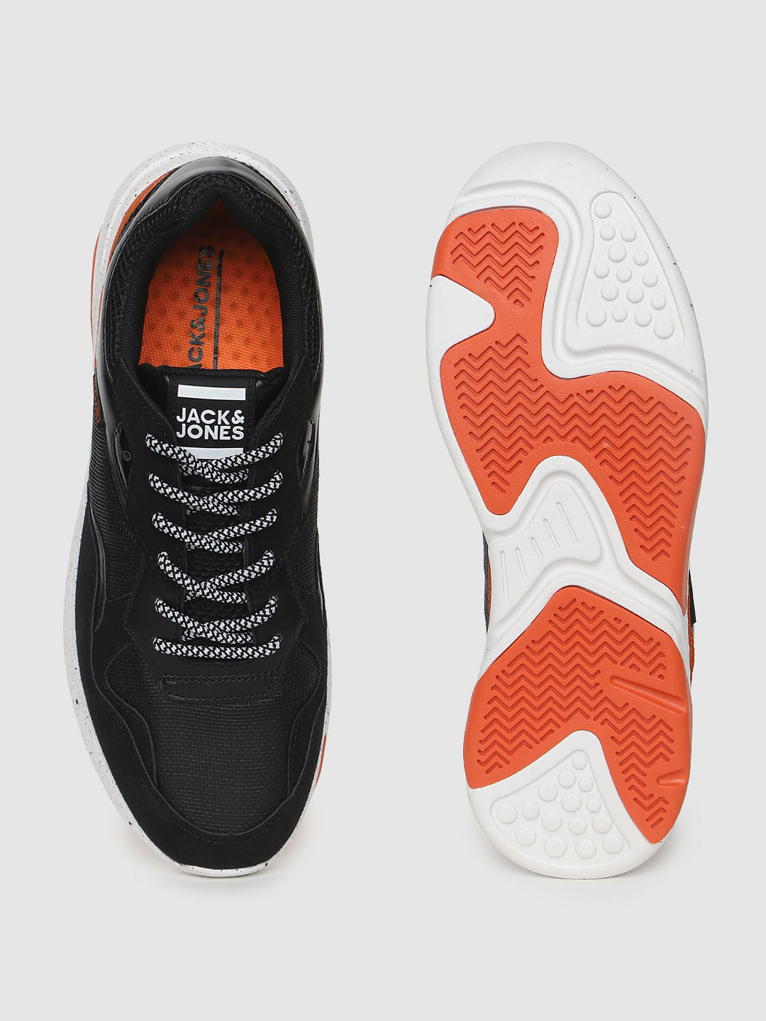 Black Contrast Detail Sneakers