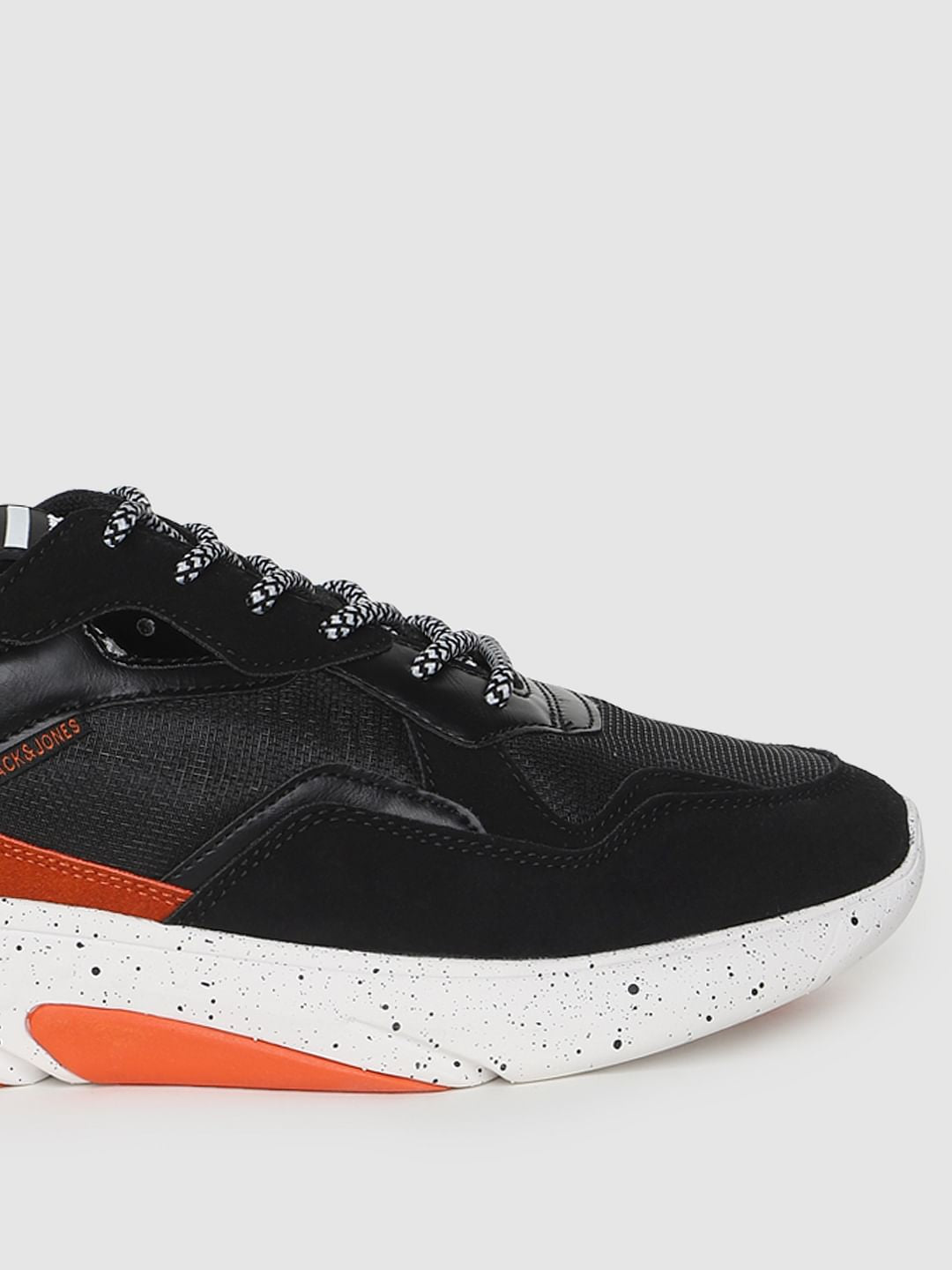 Black Contrast Detail Sneakers