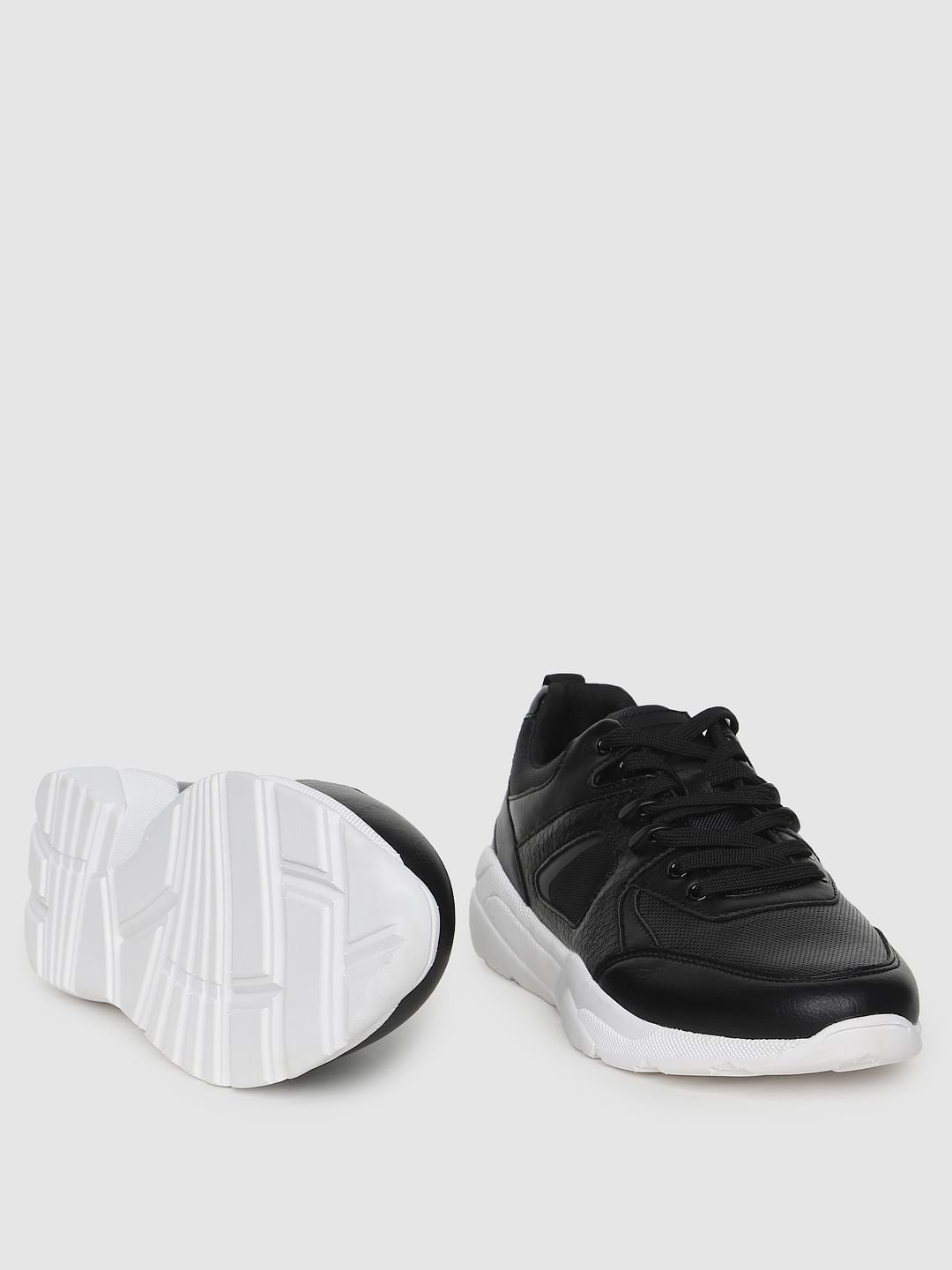 Black PU Sneakers