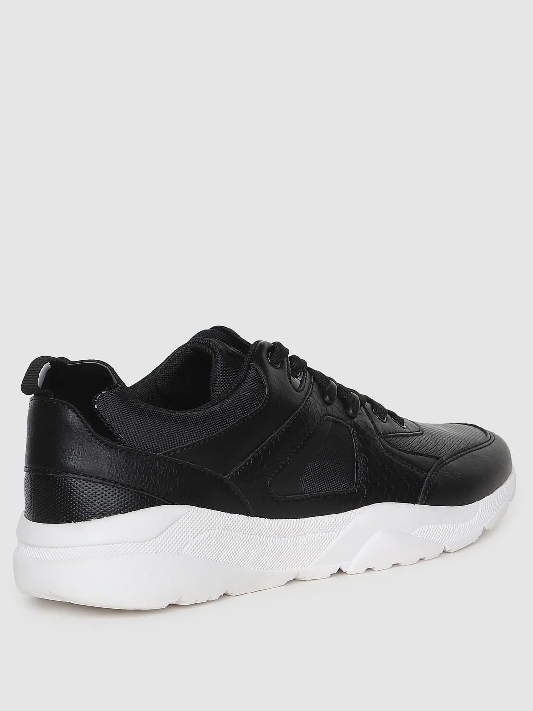 Black PU Sneakers