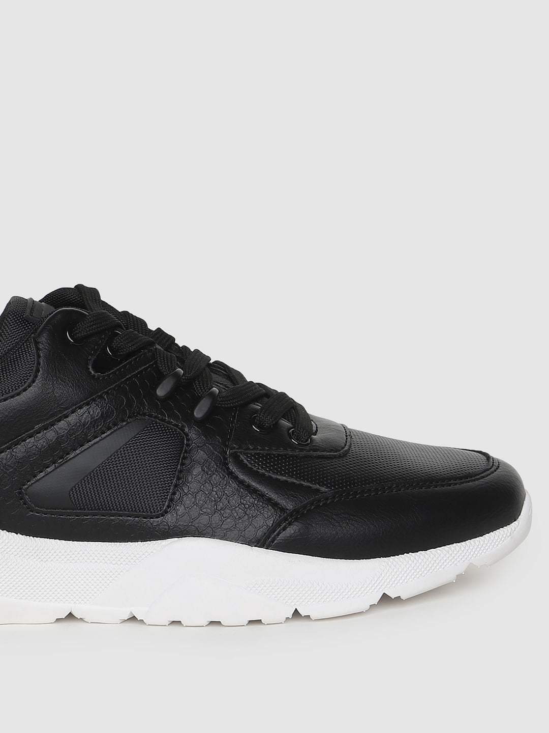 Black PU Sneakers