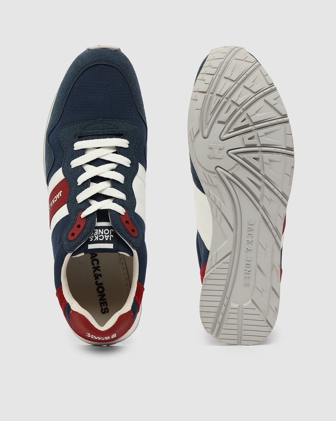 Blue Mesh Detail Sneakers