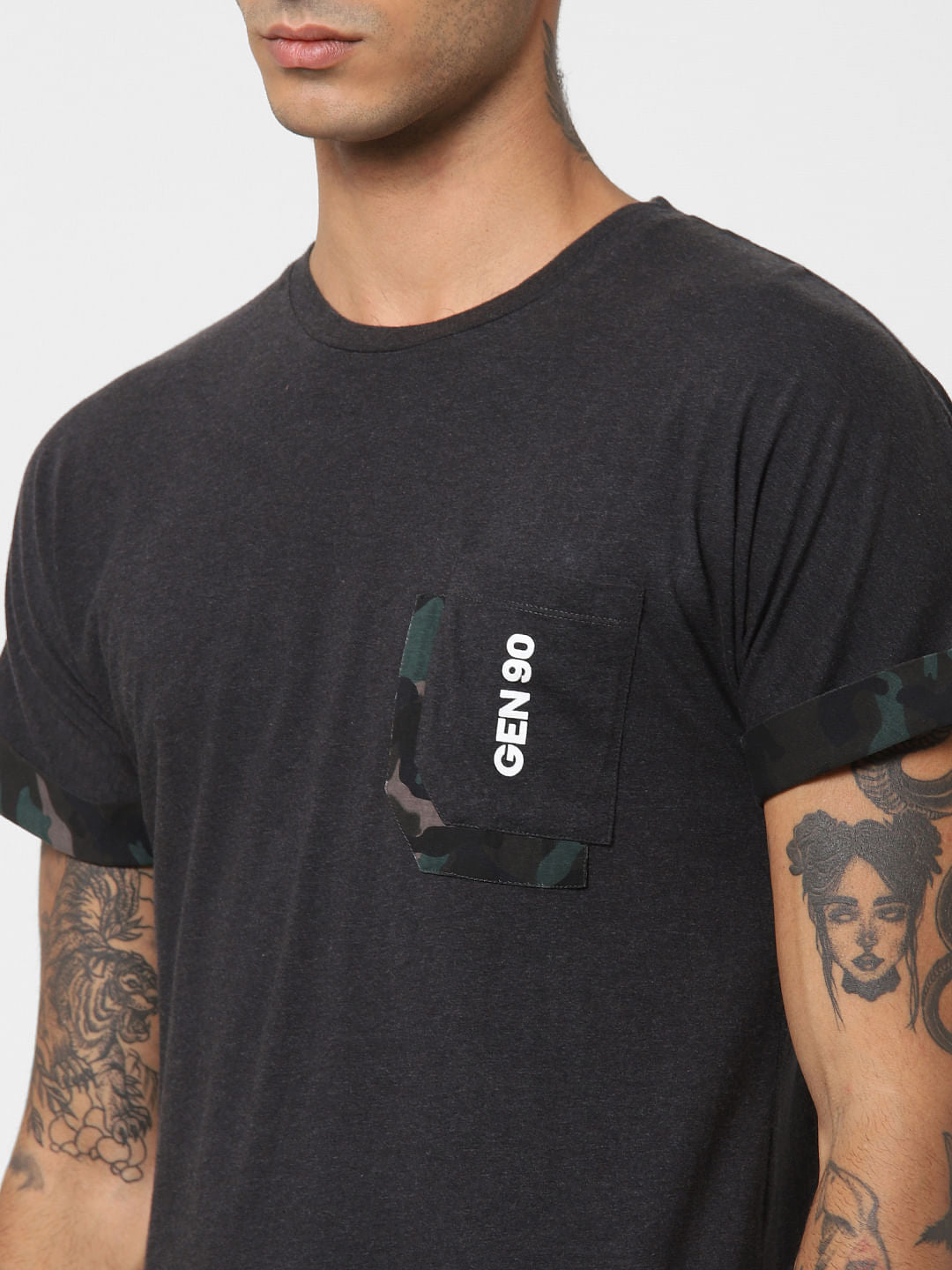 Dark Grey Crew Neck T-shirt