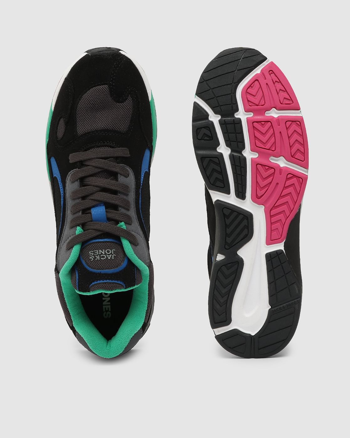 Black Colourblocked Sneakers
