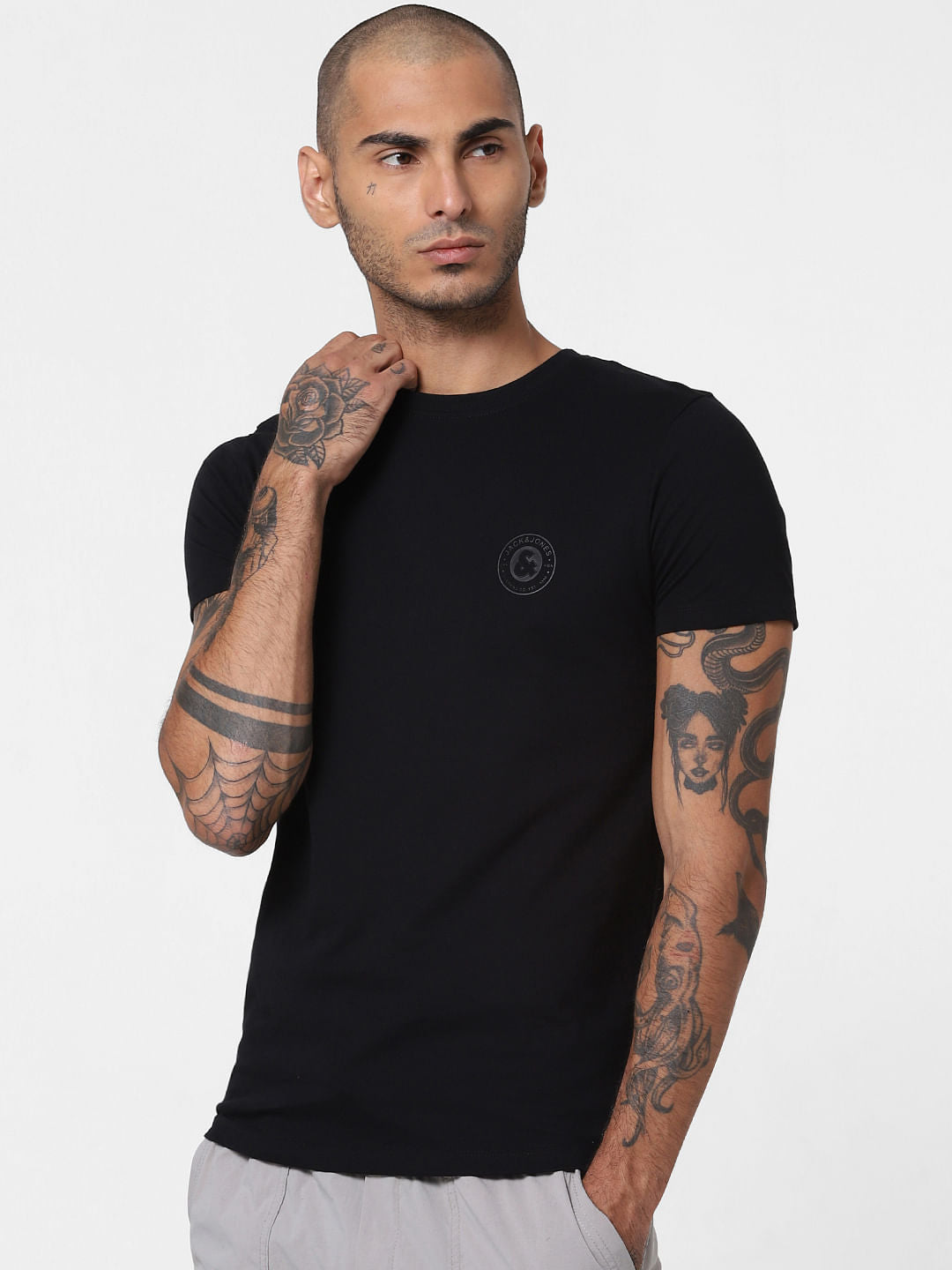 Black Crew Neck T-shirt