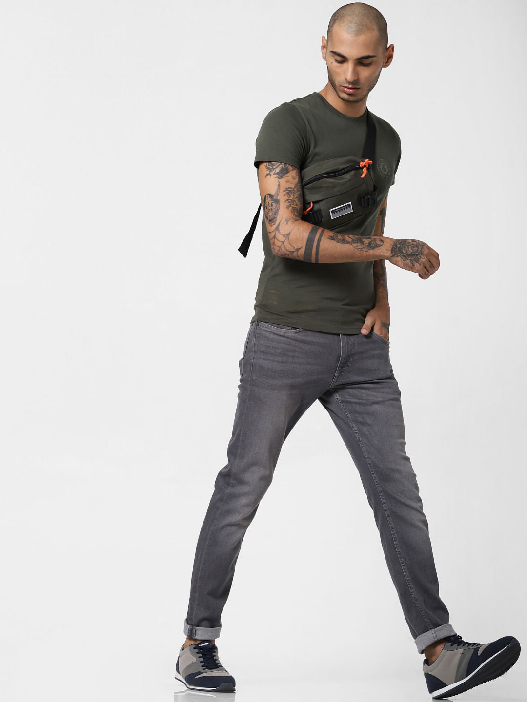 Green Crew Neck T-shirt - S