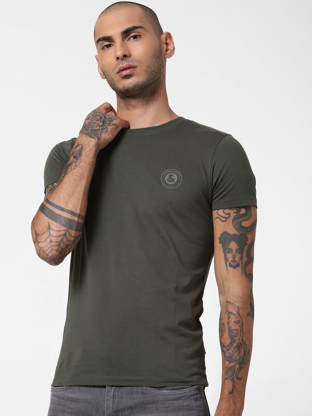 Green Crew Neck T-shirt