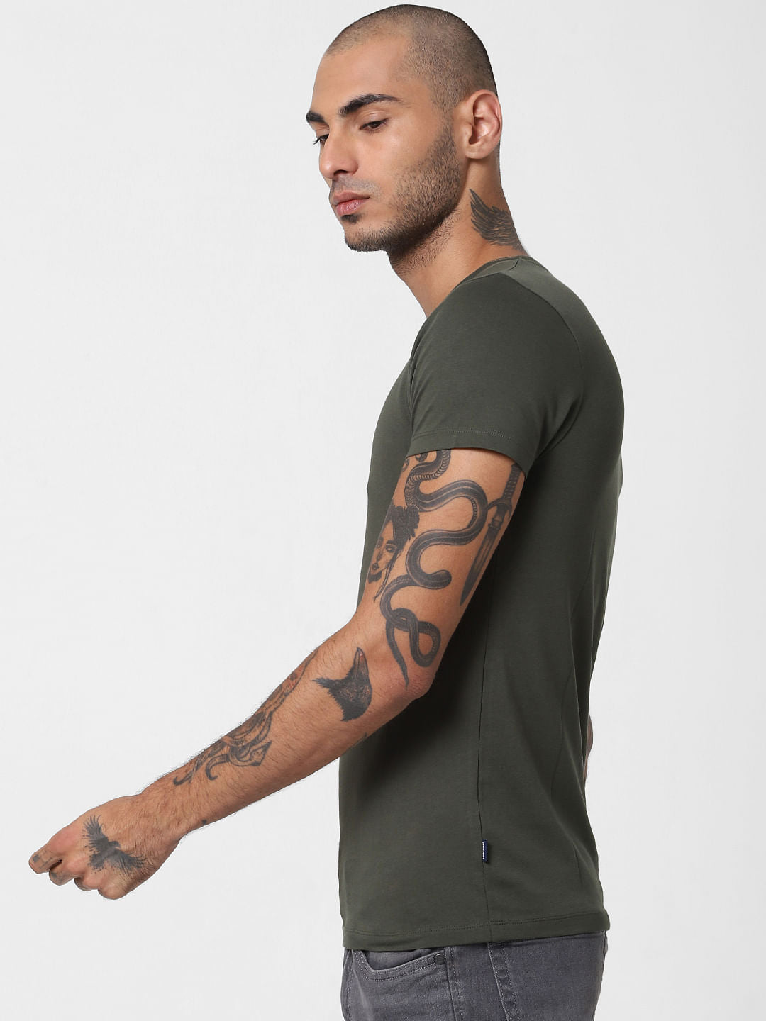 Green Crew Neck T-shirt