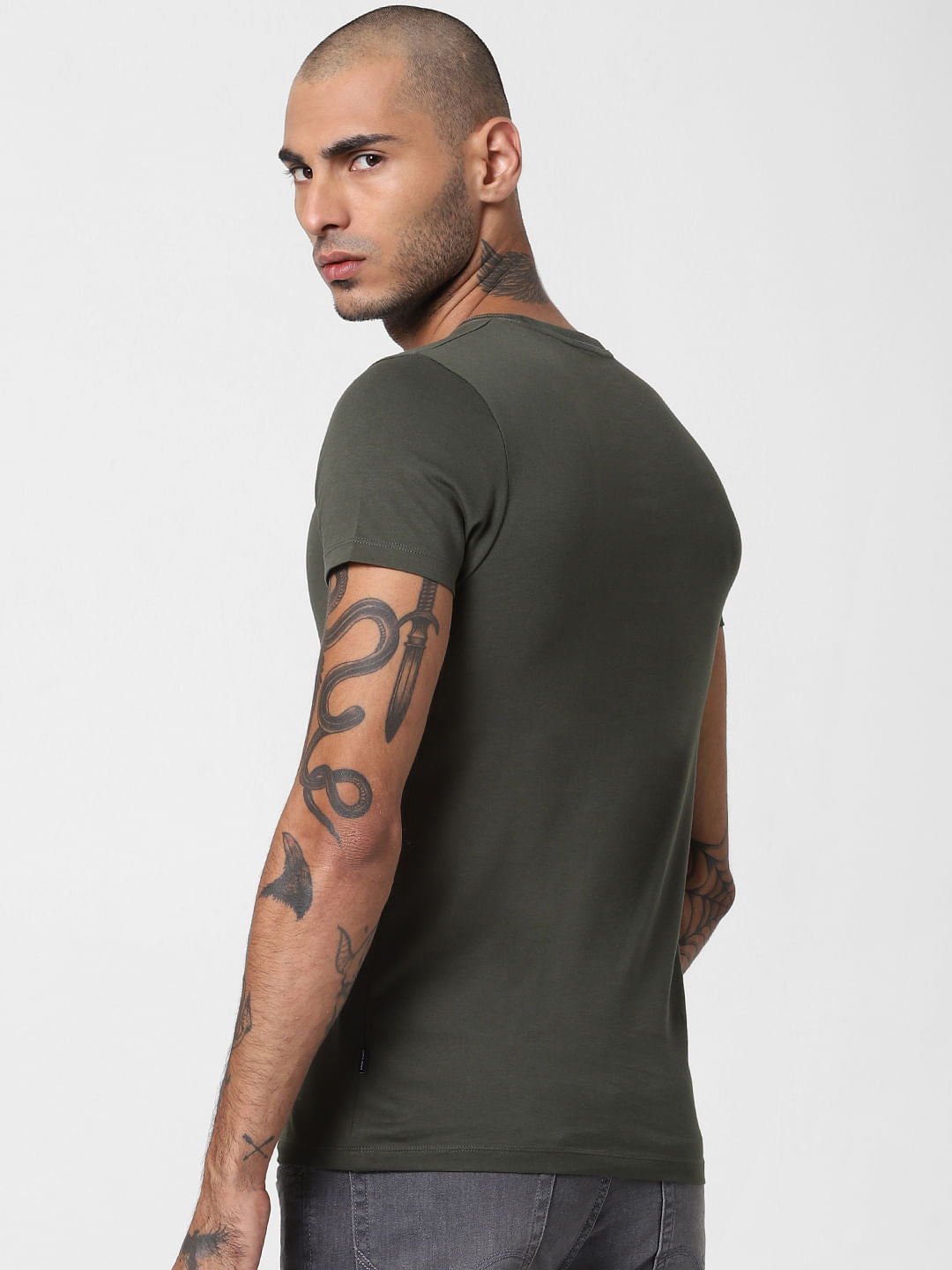 Green Crew Neck T-shirt