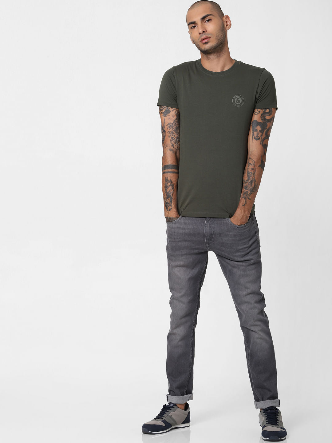 Green Crew Neck T-shirt