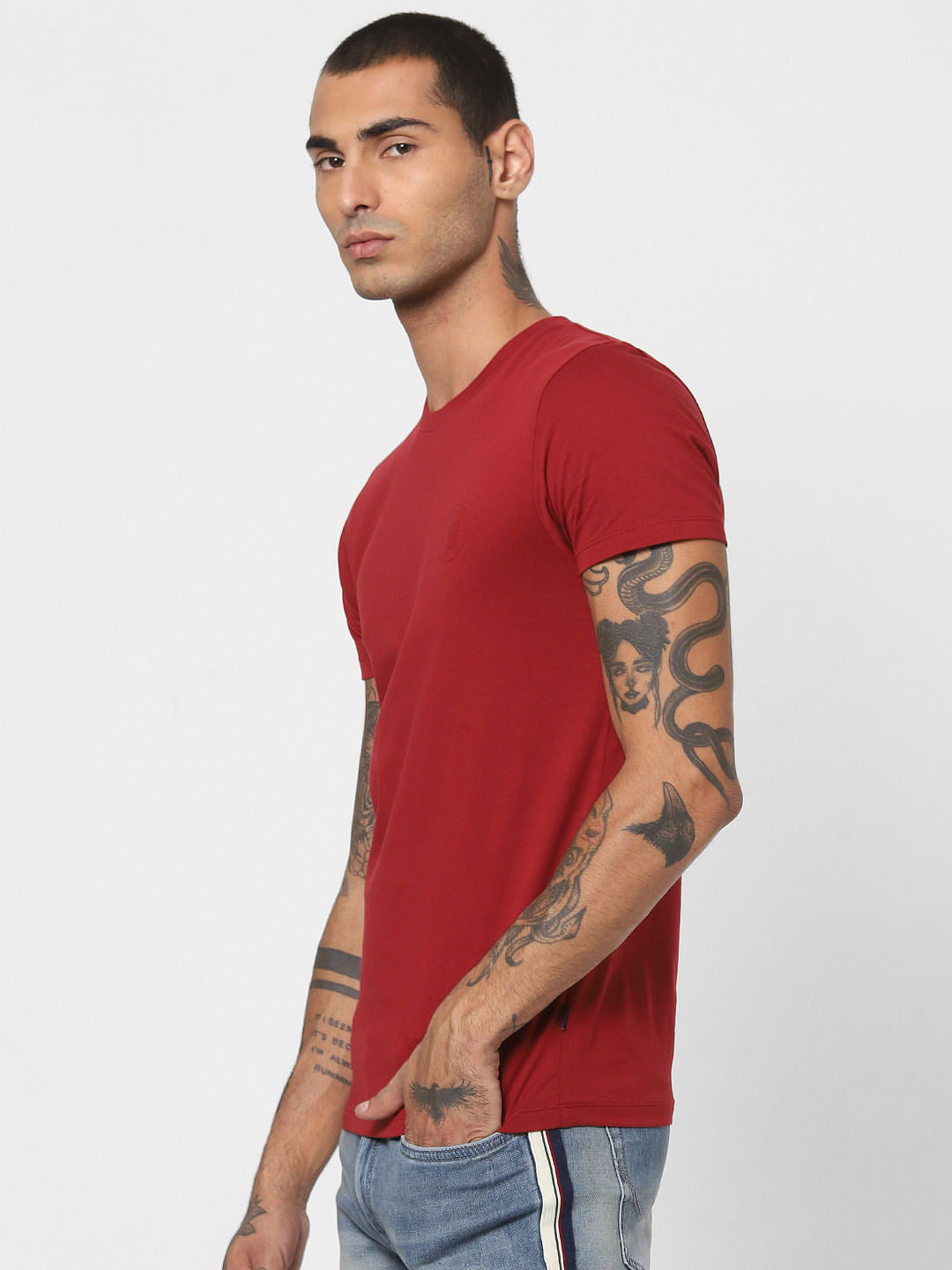 Red Crew Neck T-shirt