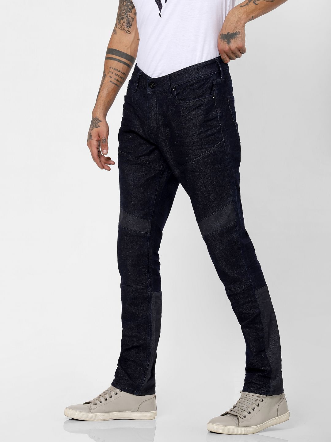 Dark Blue Low Rise Shining Armour Tim Anti Fit Jeans
