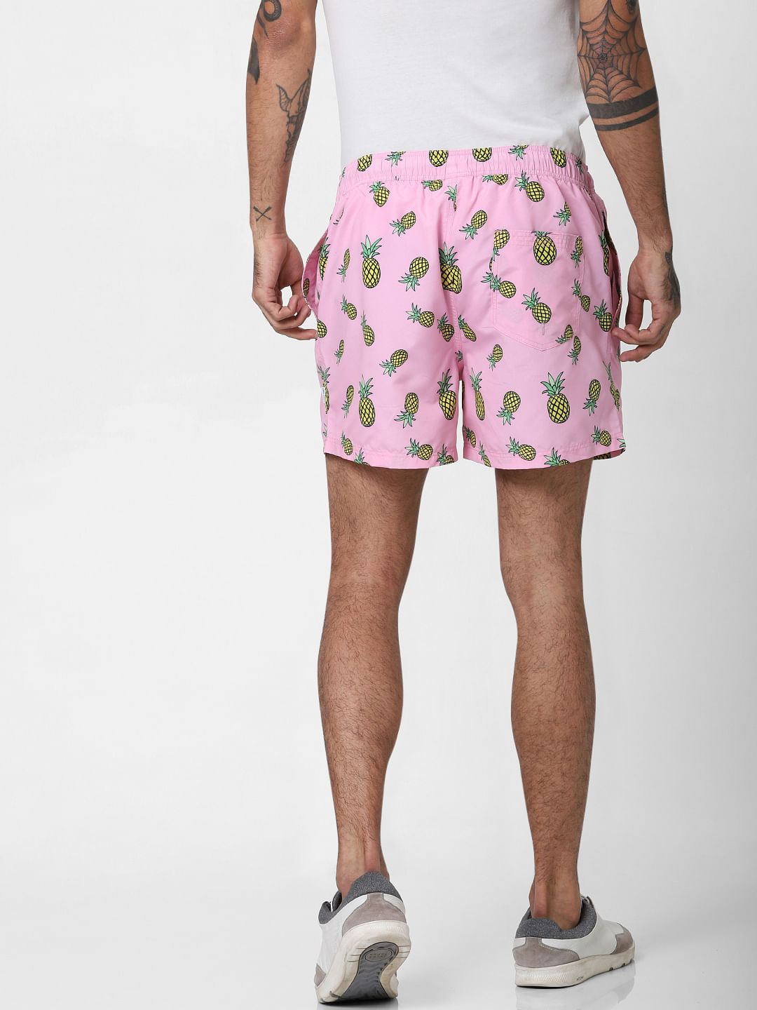 Pink All Over Print Swimshorts