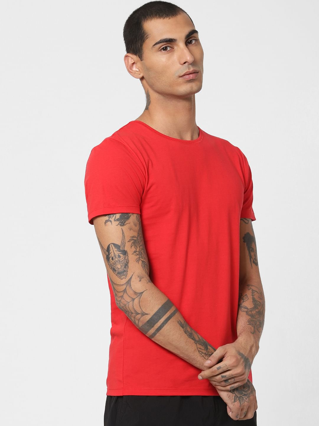 Red Crew Neck T-shirt