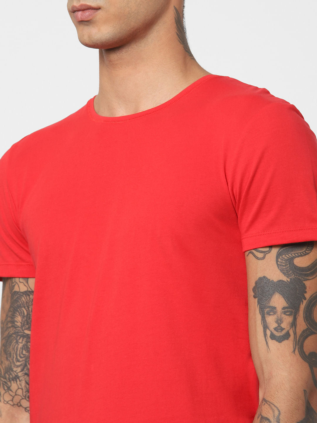 Red Crew Neck T-shirt