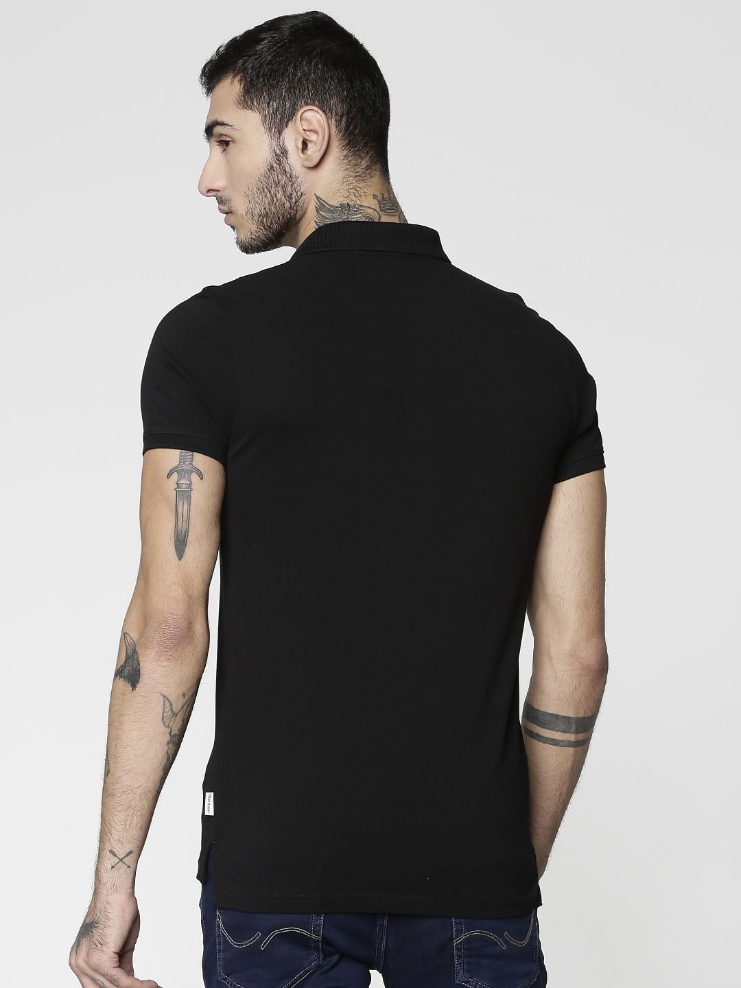 Black Polo Neck T-Shirt