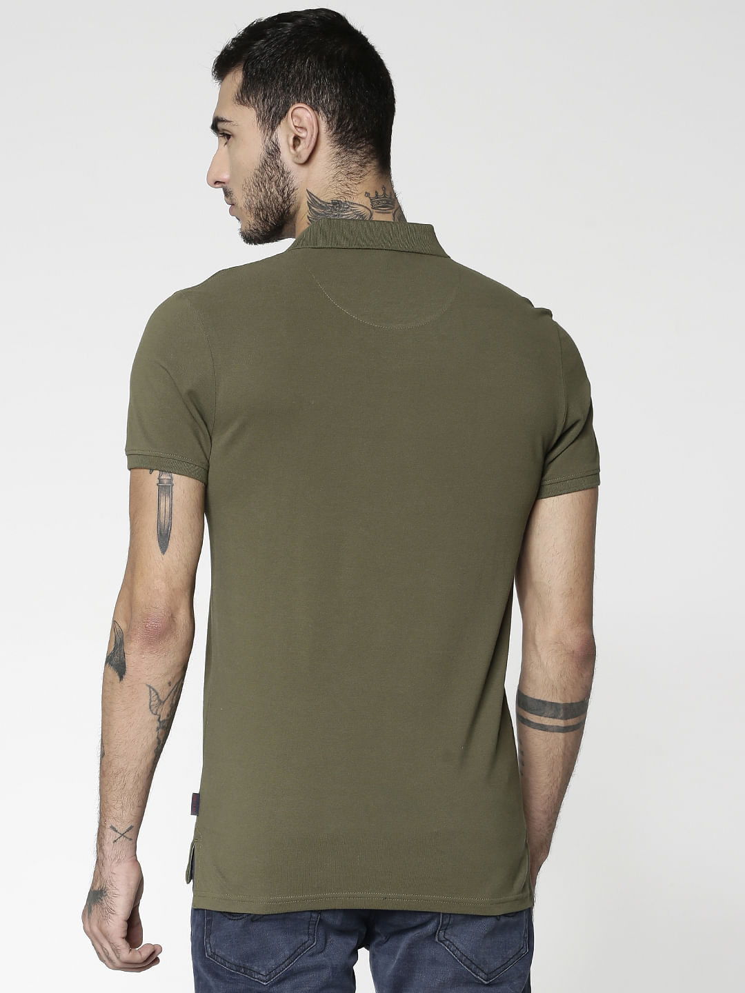 Black Polo Neck T-Shirt