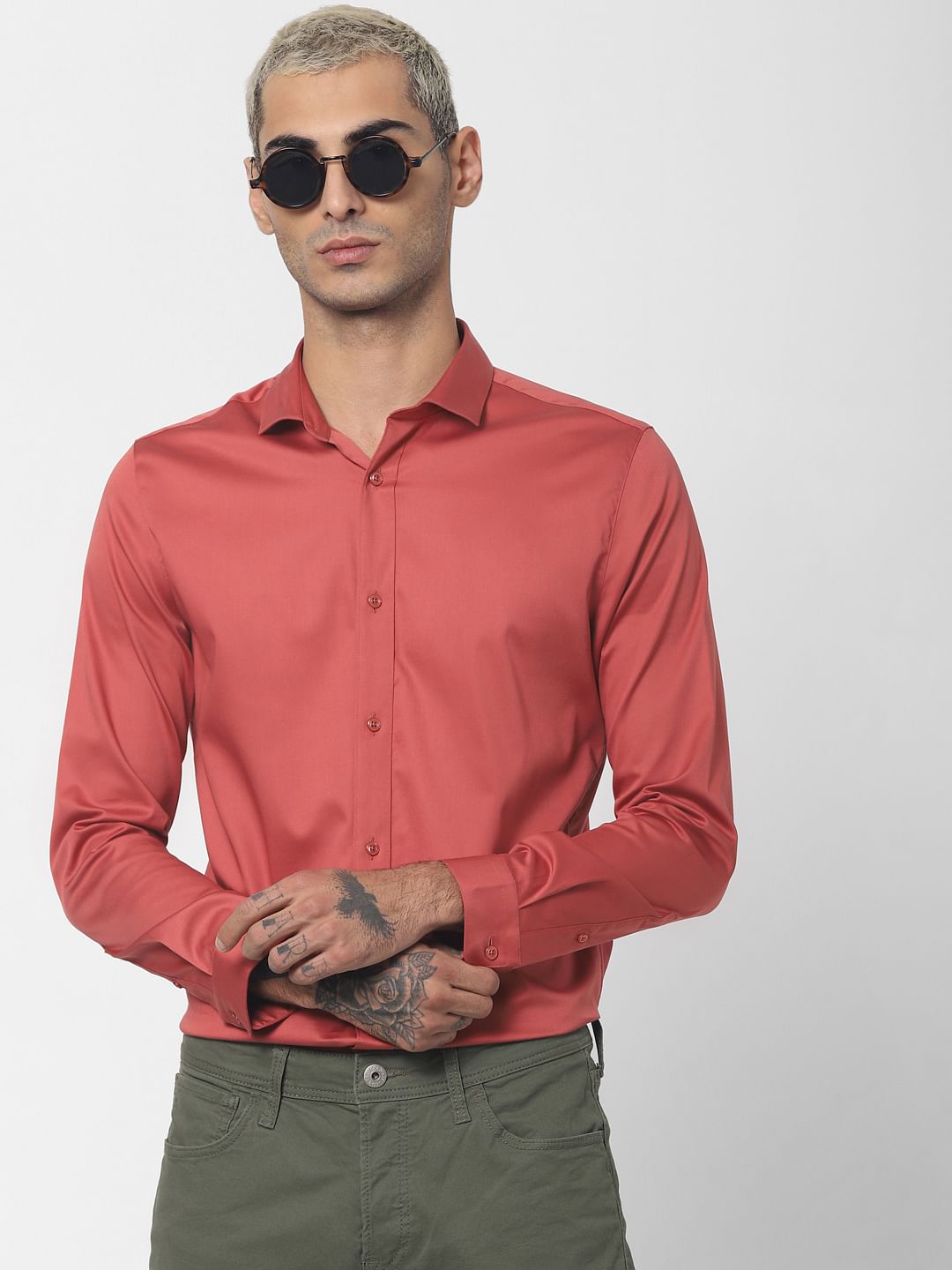 Pink Full Sleeves Shirt - S