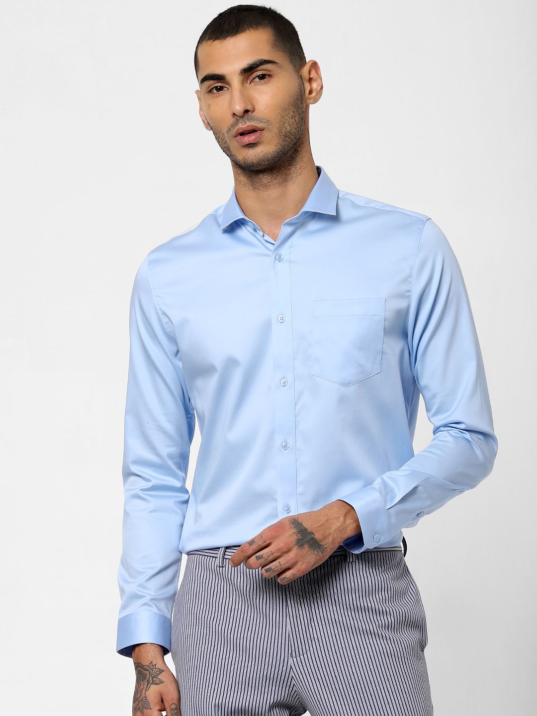 Light Blue Full Sleeves Shirt