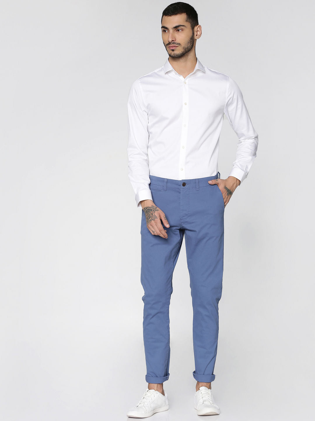 White Full Sleeves Shirt