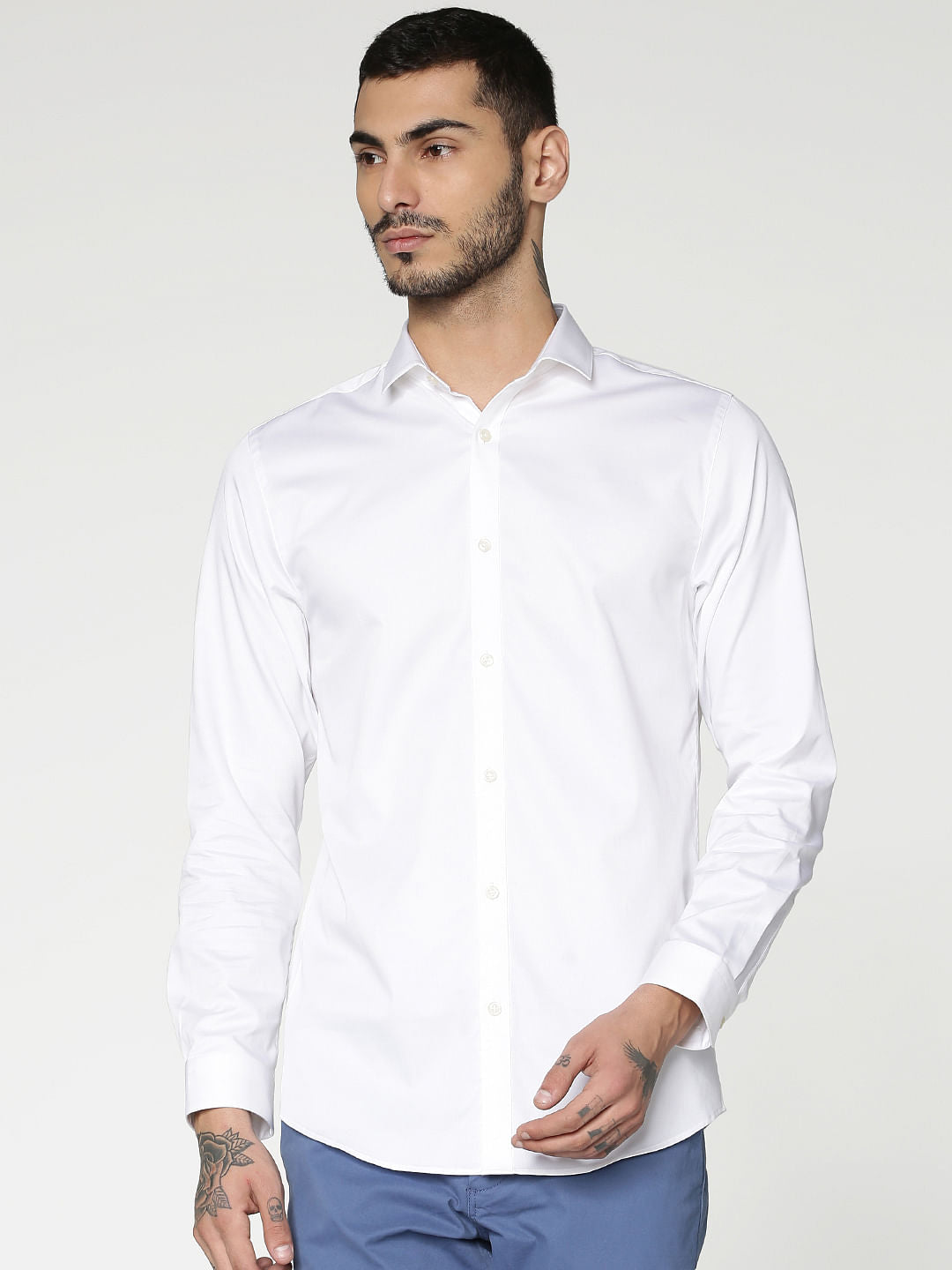 White Full Sleeves Shirt