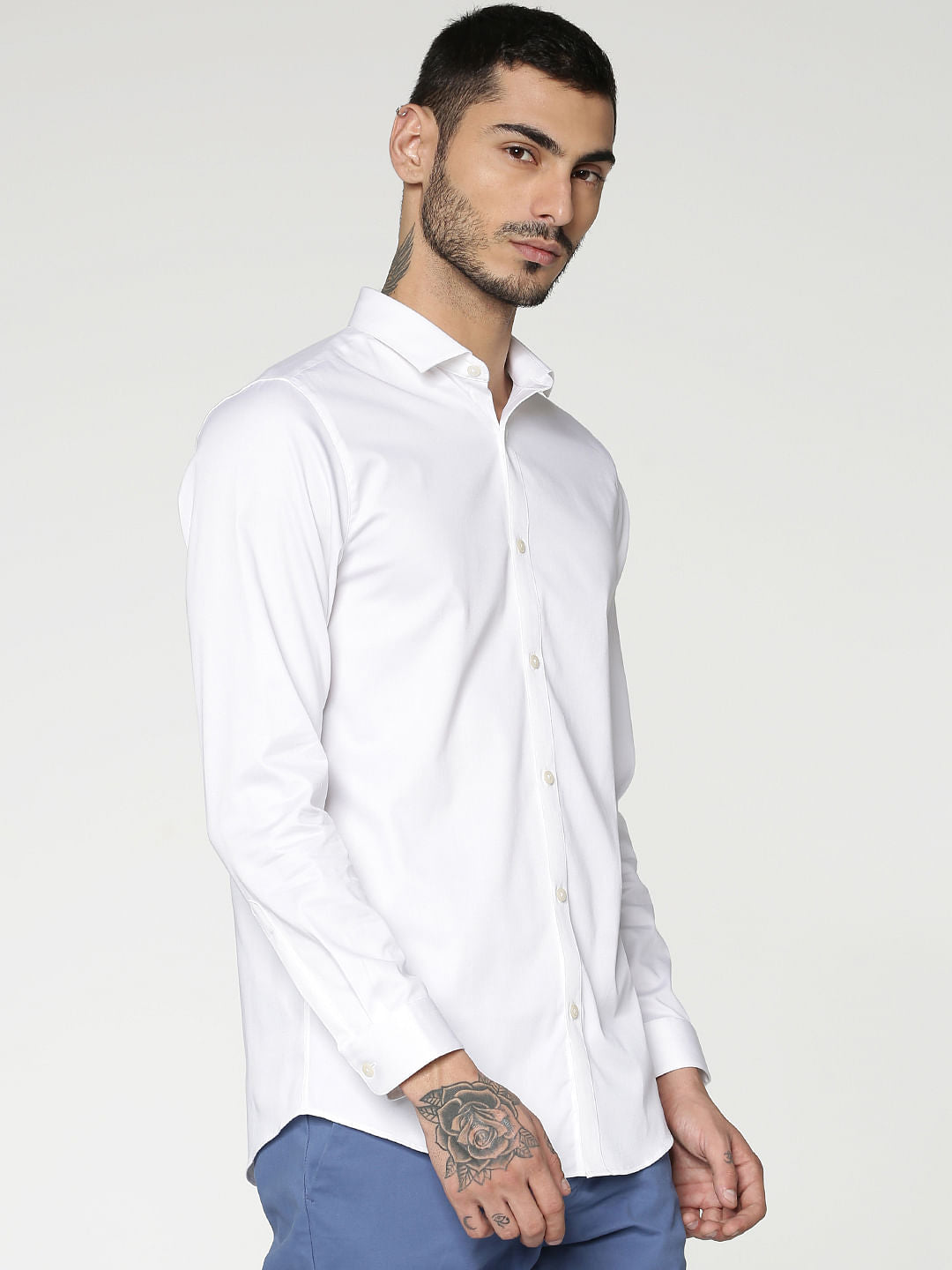 White Full Sleeves Shirt