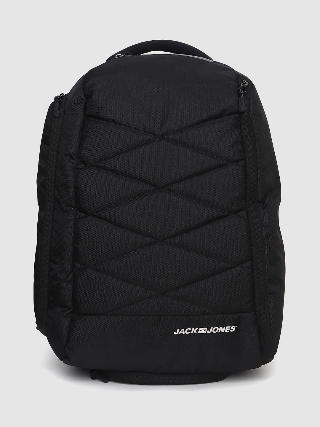 Black Logo Print Backpack - ONE