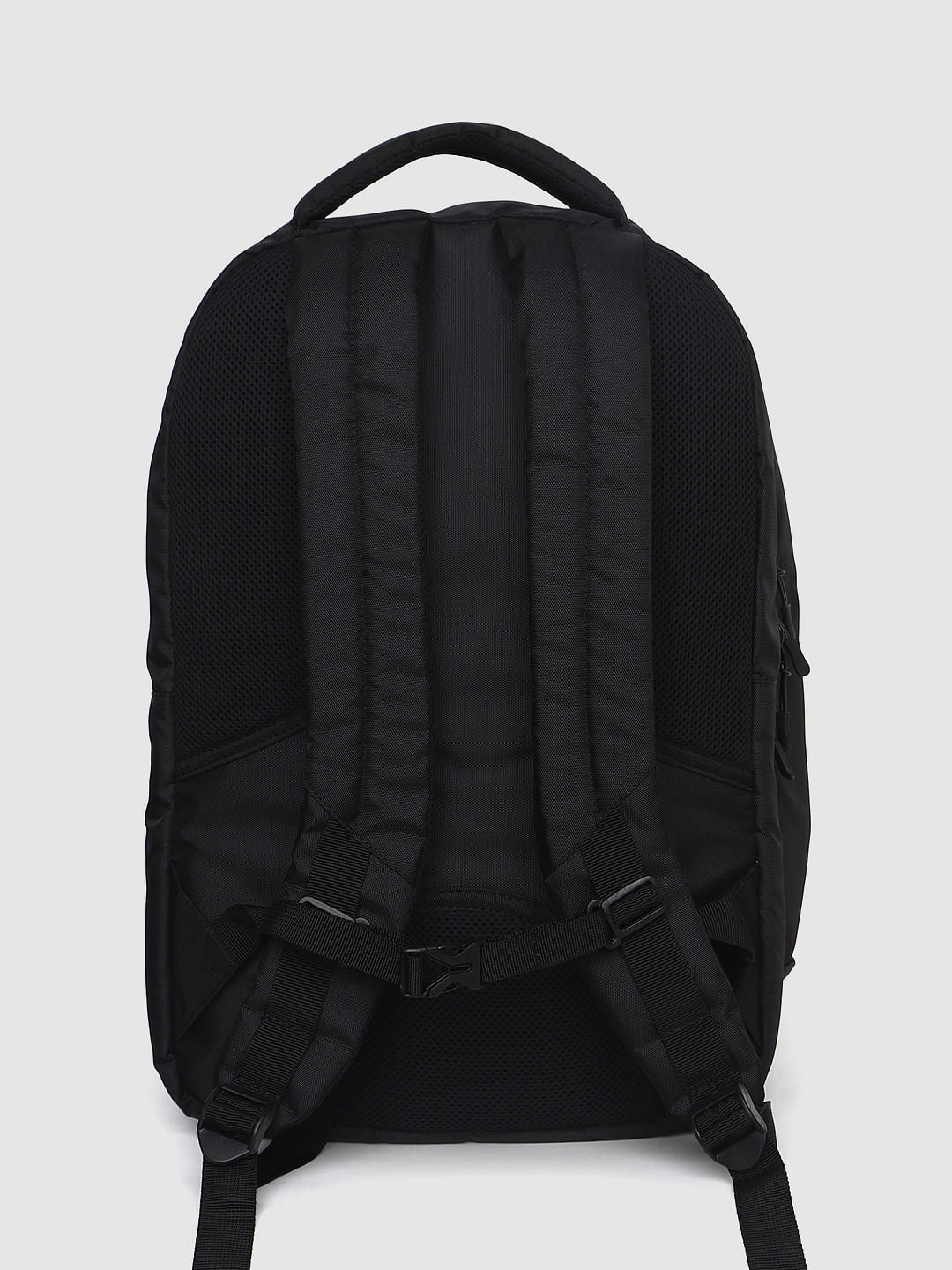 Black Logo Print Backpack