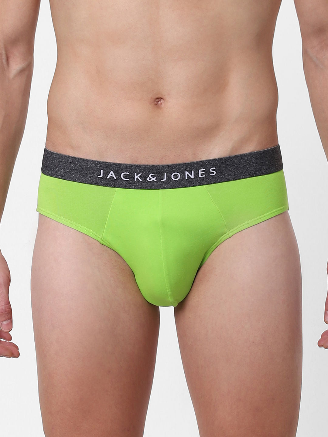 Green Logo Print Briefs