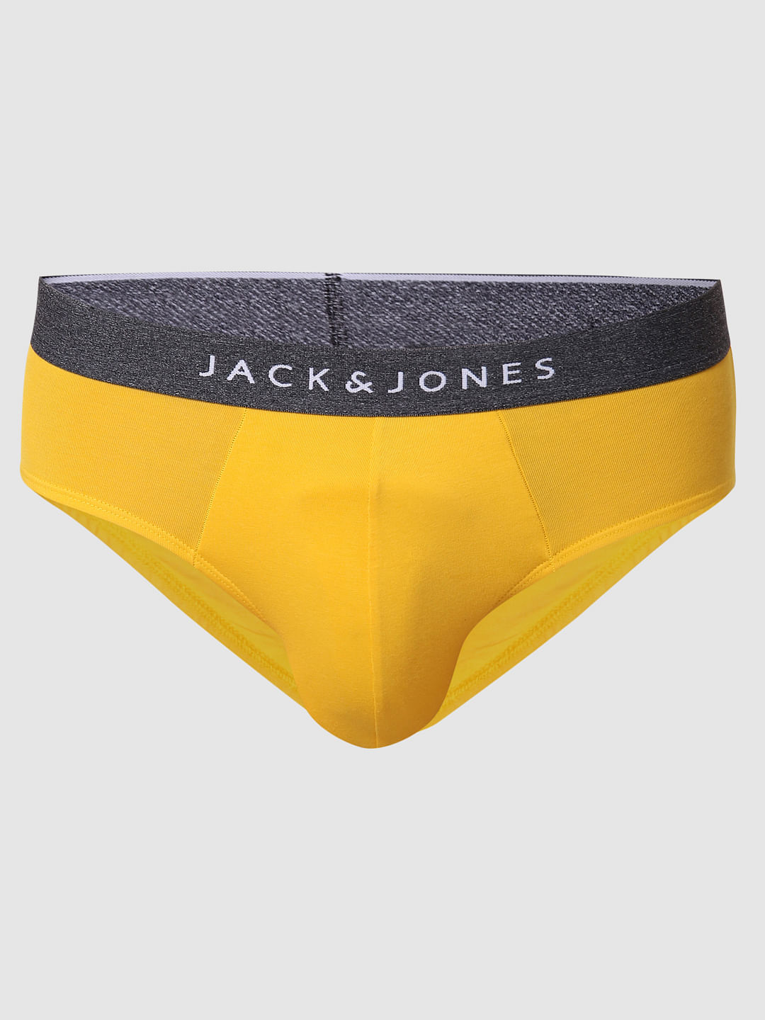 Yellow Logo Print Briefs