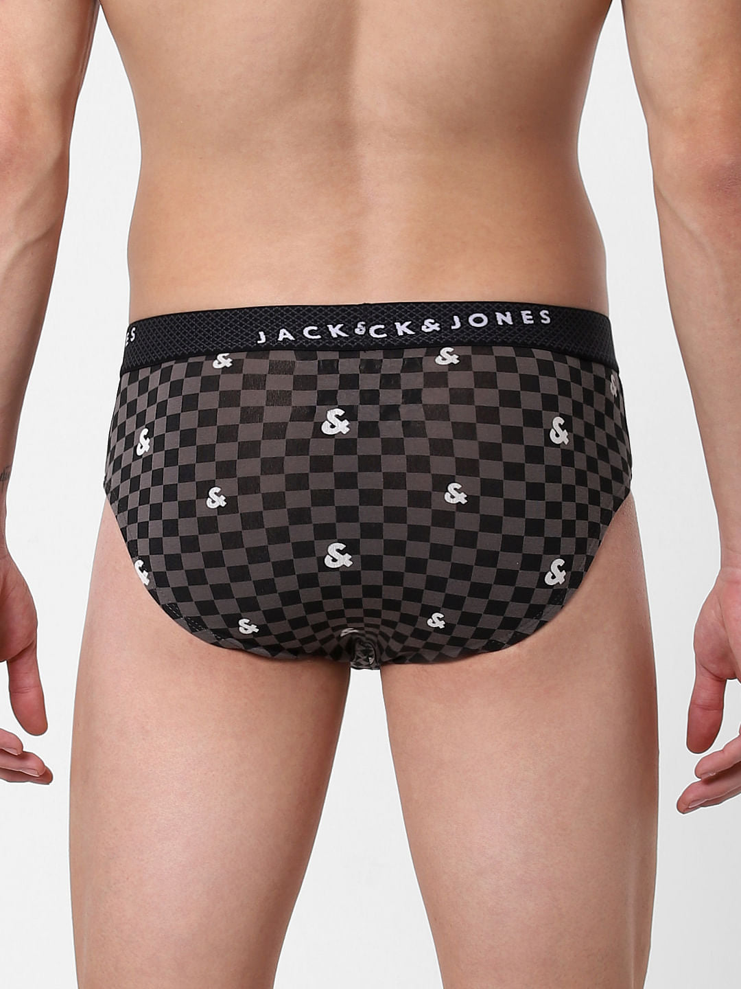 Black Check Briefs