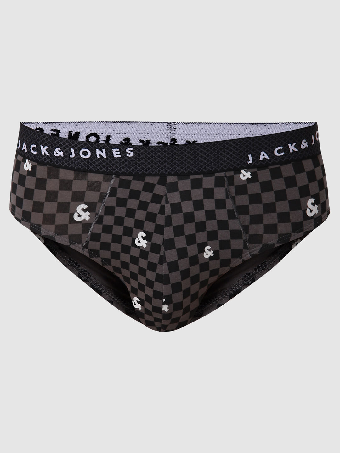 Black Check Briefs